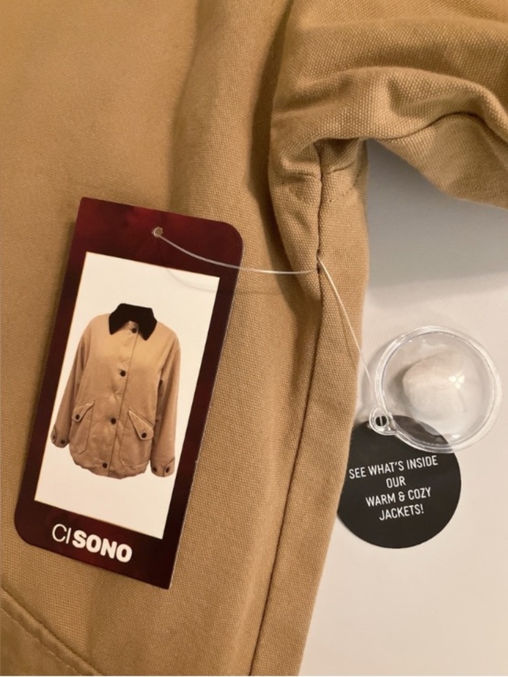 Ci-Sono Canvas Button-Down Utility Barn Jacket Spring Oversized XS/Medium - Picture 12 of 15